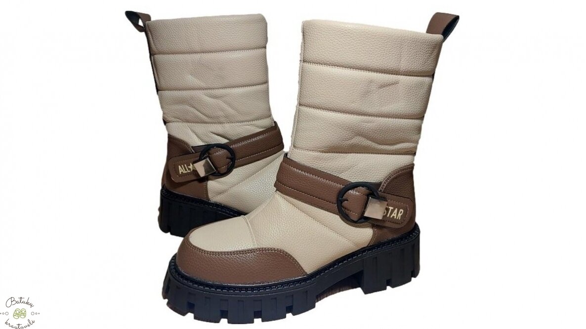 Purlina sniego batai aukštesniu auliuku (36-41) Beige 1 Purlina sniego batai aukštesniu auliuku (36-41) Beige 1