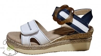 Scalina moteriškos platforminės basutės (36-41) White/Navy 2 Scalina moteriškos platforminės basutės (36-41) White/Navy 2