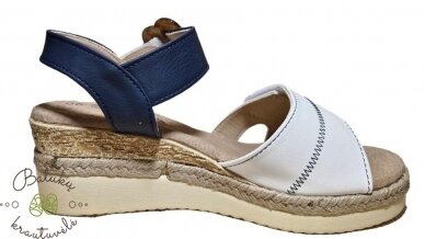 Scalina moteriškos platforminės basutės (36-41) White/Navy 3 Scalina moteriškos platforminės basutės (36-41) White/Navy 3