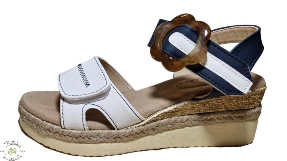Scalina moteriškos platforminės basutės (36-41) White/Navy 2 Scalina moteriškos platforminės basutės (36-41) White/Navy 2