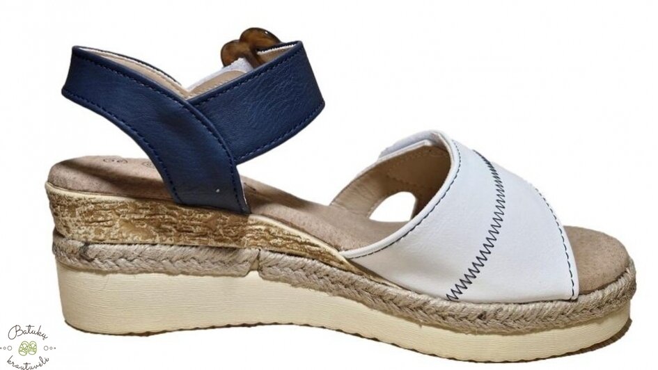Scalina moteriškos platforminės basutės (36-41) White/Navy 3 Scalina moteriškos platforminės basutės (36-41) White/Navy 3