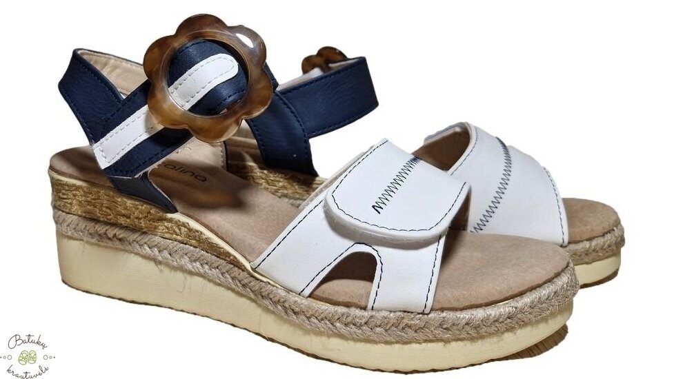 Scalina moteriškos platforminės basutės (36-41) White/Navy Scalina moteriškos platforminės basutės (36-41) White/Navy