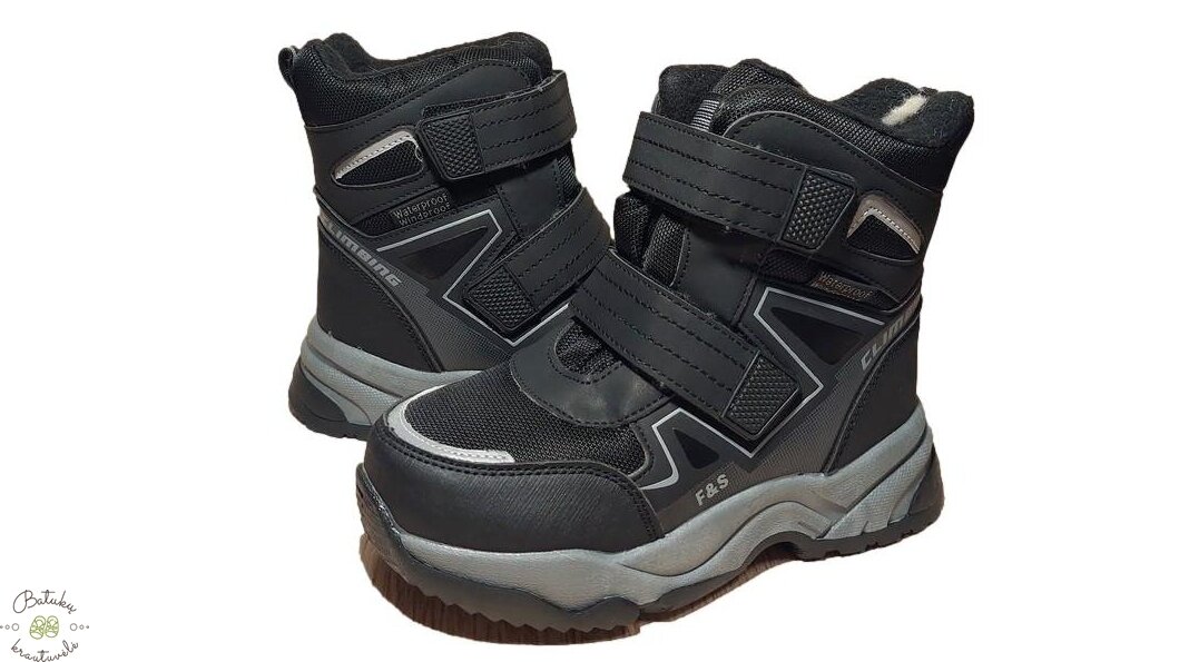 Tom.m sniego batai "F&S" (28-33) Black 1 Tom.m sniego batai "F&S" (28-33) Black 1
