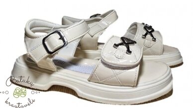 Tom.m atviros basutės (29-34) Beige Tom.m atviros basutės (29-34) Beige
