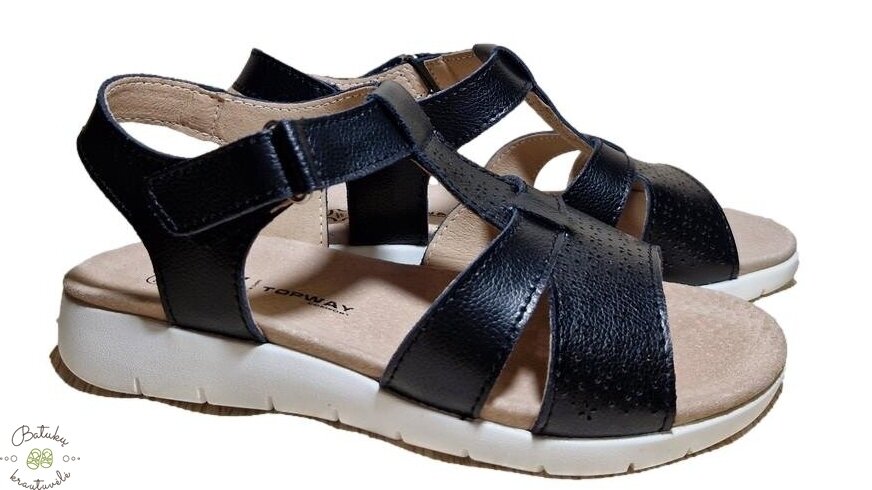 TOPWAY moteriškos odinės basutės (36-41) Black TOPWAY moteriškos odinės basutės (36-41) Black