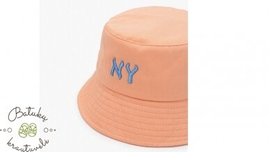 Vaikiška skrybėlaitė "NY", Peach 2 Vaikiška skrybėlaitė "NY", Peach 2