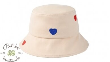 Vaikiška skrybėlaitė "Širdelė", Beige Vaikiška skrybėlaitė "Širdelė", Beige