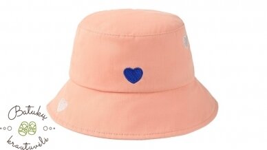 Vaikiška skrybėlaitė "Širdelė", Peach Vaikiška skrybėlaitė "Širdelė", Peach