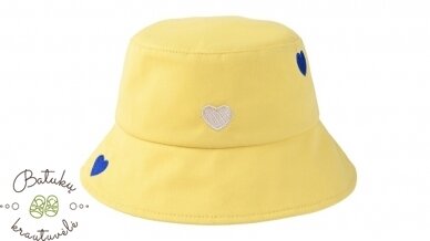 Vaikiška skrybėlaitė "Širdelė", Yellow Vaikiška skrybėlaitė "Širdelė", Yellow