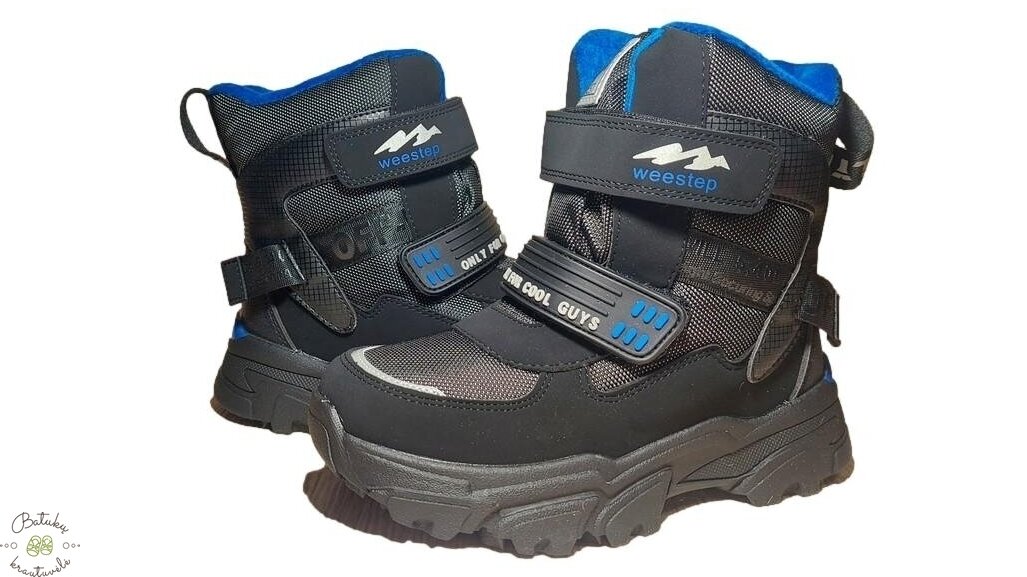 Weestep sniego batai su dviem lipukais (27-32) Black grey 1 Weestep sniego batai su dviem lipukais (27-32) Black grey 1