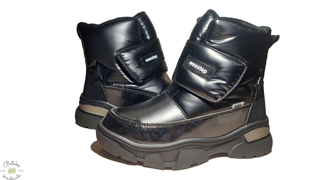 Weestep sniego batai su plačiu lipuku (32-37) Black 1 Weestep sniego batai su plačiu lipuku (32-37) Black 1