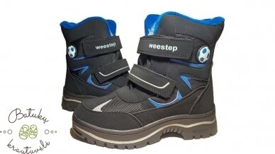 Weestep sniego batai su dviem lipukais (27-32) Black 1 Weestep sniego batai su dviem lipukais (27-32) Black 1