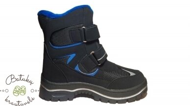 Weestep sniego batai su dviem lipukais (27-32) Black 3 Weestep sniego batai su dviem lipukais (27-32) Black 3