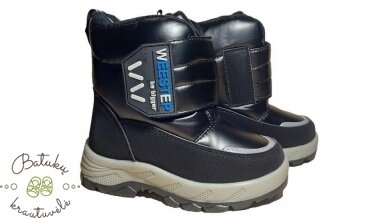 Weestep sniego batai su plačiu lipuku (22-26) Black Weestep sniego batai su plačiu lipuku (22-26) Black