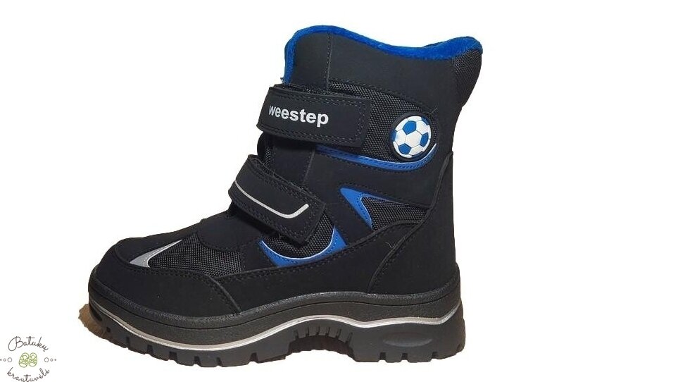 Weestep sniego batai su dviem lipukais (27-32) Black 2 Weestep sniego batai su dviem lipukais (27-32) Black 2