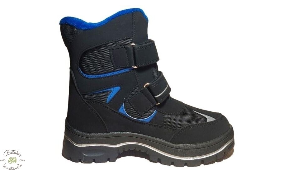 Weestep sniego batai su dviem lipukais (27-32) Black 3 Weestep sniego batai su dviem lipukais (27-32) Black 3